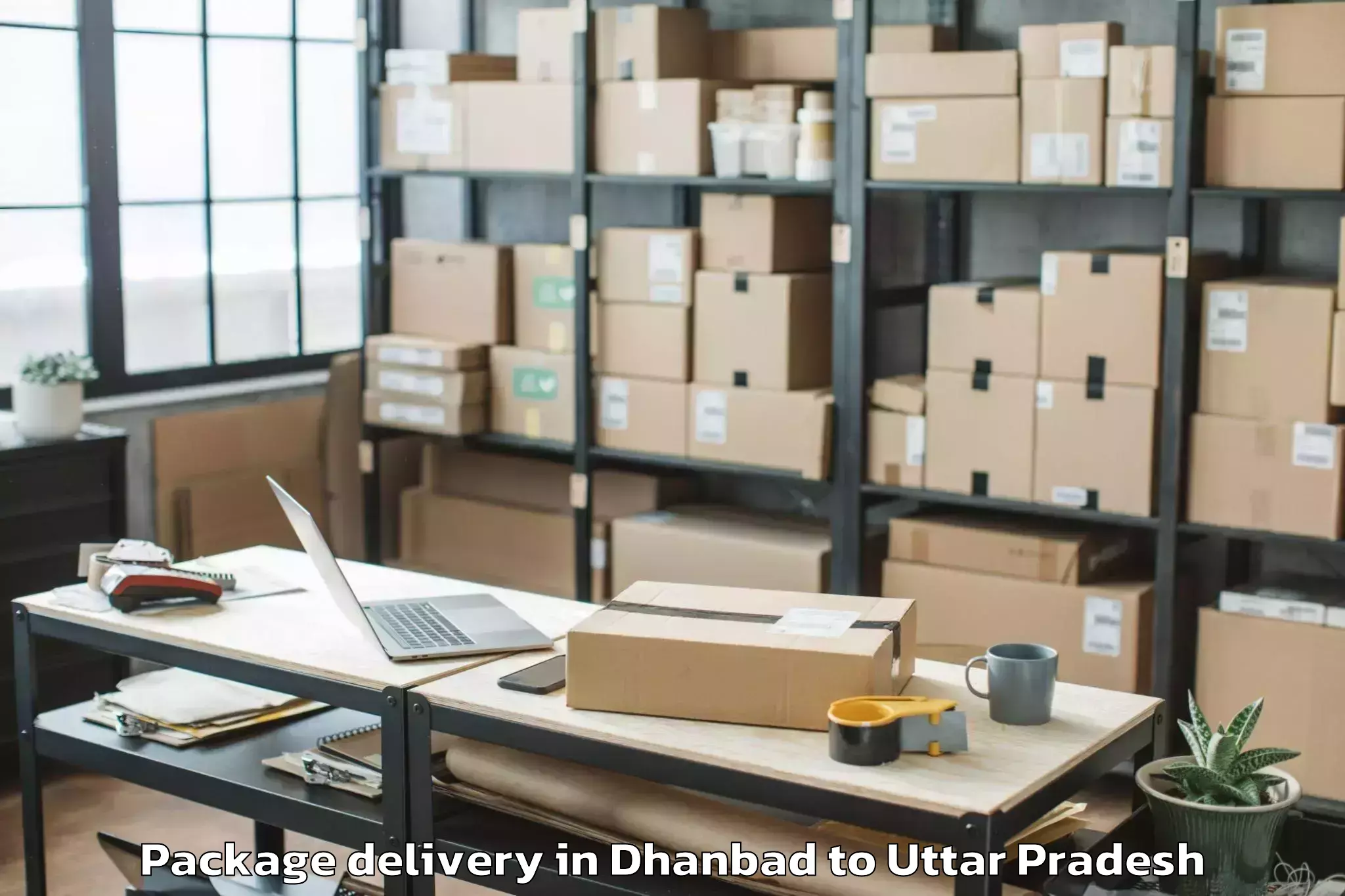 Book Dhanbad to Sasni Package Delivery Online